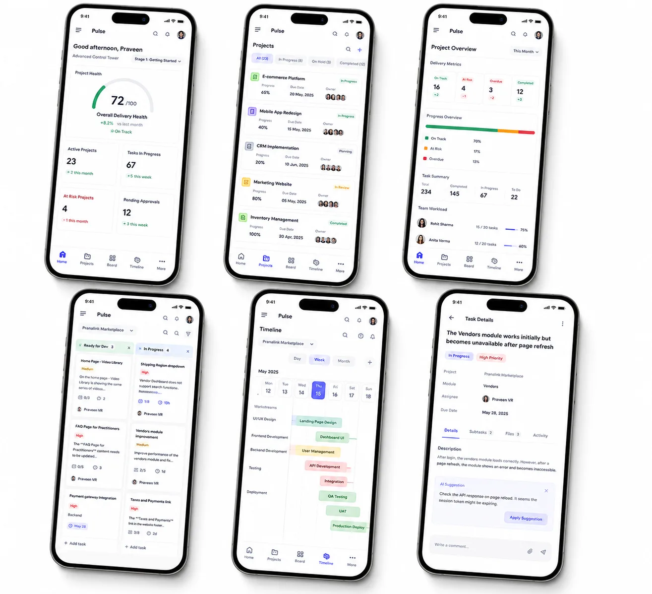 Pulse: Real-Time Operations Dashboard — screen 1